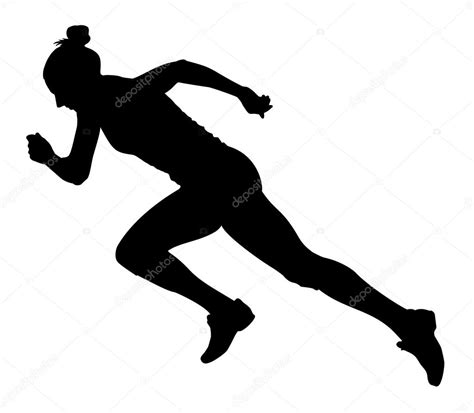 Running Woman Silhouette Stock Vector Image By ©predragilievsi 84010150