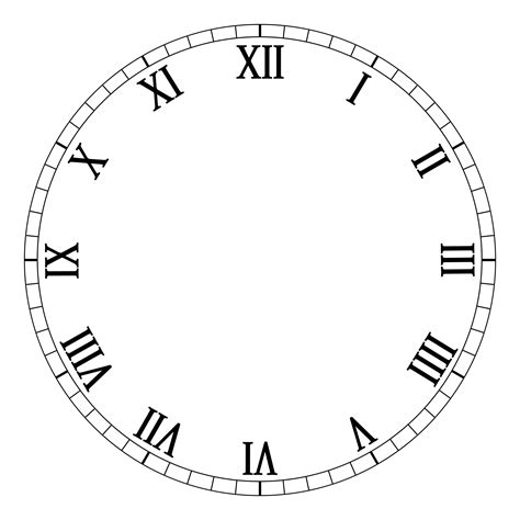 Clock Face Template Printable Clipart Best