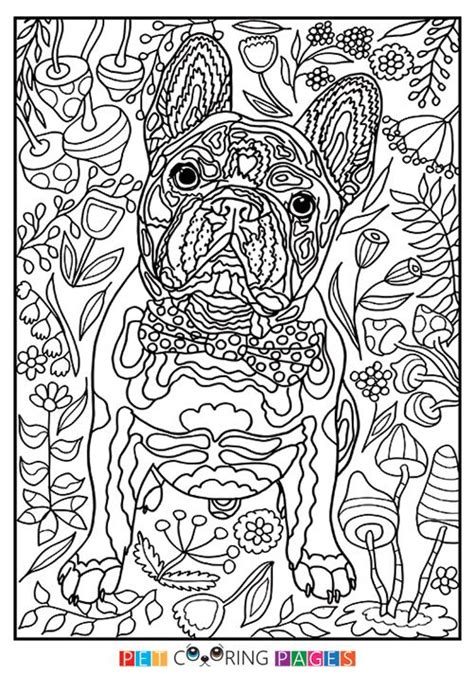 Coloring pages awesome gallery of bulldog coloring book crafted. Free printable French Bulldog coloring page available for ...