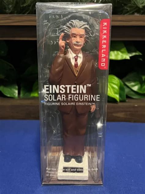 Kikkerland Solar Powered Albert Einstein Thinking Figurine Novelty T