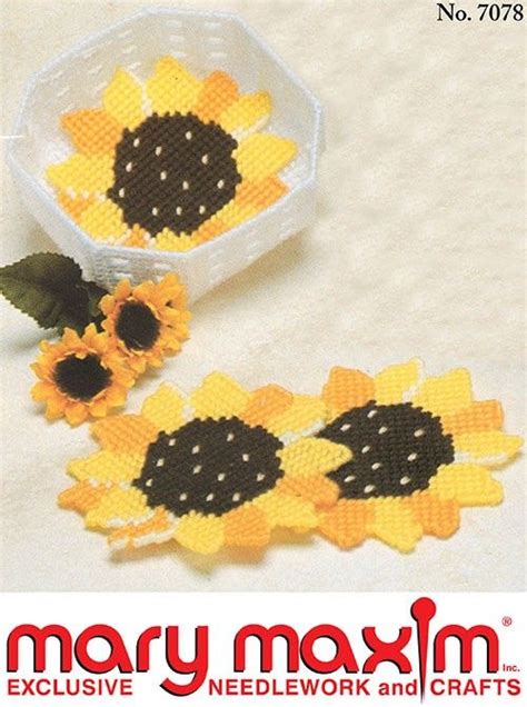 Sunflower Coasters And Holder Pattern Sunflower Crafts Beaded Crafts