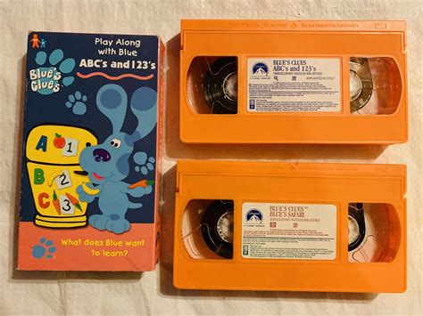 2 Blues Clues Vhs Tapes Blues Safari And Abcs And 123s 1999 And 2000 Ebay