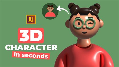 HOW TO MAKE 3D CHARACTER IN SECONDS IN ADOBE ILLUSTRATOR - YouTube