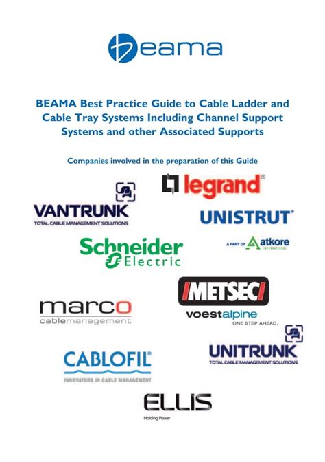 Beama Best Practice Guide To Cable Ladder And Cable Tray Systems