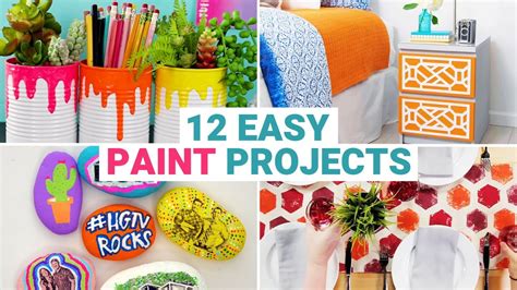 12 Easy Paint Projects Youtube