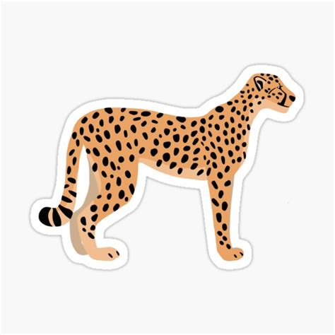 Cheetah Sticker For Sale By Lizziesumner Redbubble