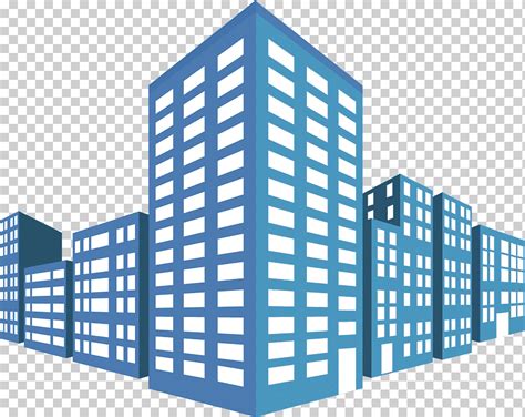 Ilustración Edificios Azules Edificio Edificio Moderno Infografía