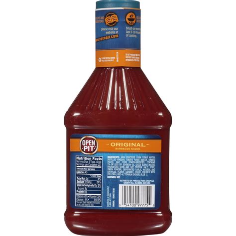 The open pit barbecue sauce original. Kraft Barbecue Sauce Original Nutrition Facts | Blog Dandk