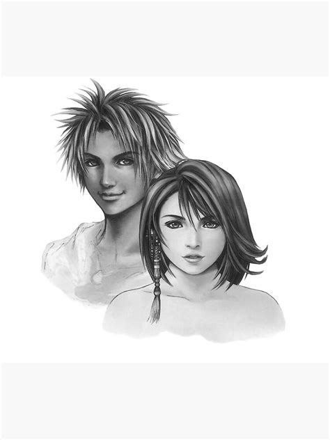 Yuna And Tidus Final Fantasy X Together Version Poster By Angelialucis Redbubble