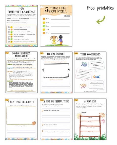 A Set Of Free Printable Worksheets Designed For The Positive Attitude