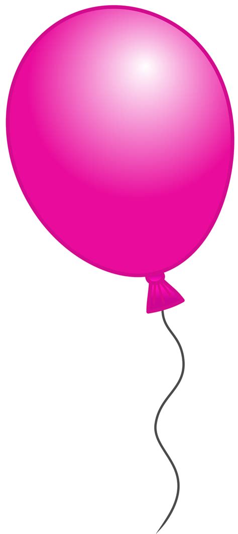 Single Pink Balloon Clip Art