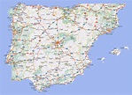 Large detailed highways map of Spain and Portugal with cities | Vidiani ...
