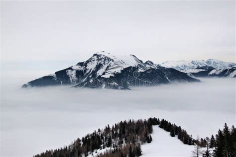 A Picture Of The Snow Capped Austrian Mountains Stock Image Image Of