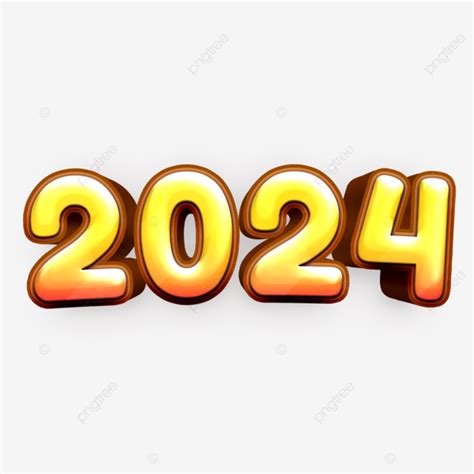2024 Ano Novo Metálico 3d PNG 2024 Llic Ano Novo 3d 2024 Llic 2024