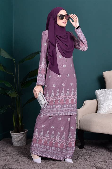 Baju Kurung Songket Amelia Purple Muslimahclothingcom