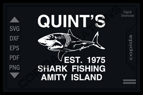 Quints Est 1975 Shark Fishing Amity Graphic By Copida · Creative Fabrica