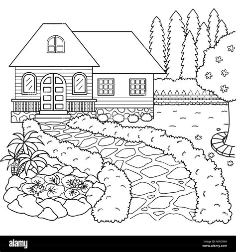 Garden House Coloring Pages Coloring Pages