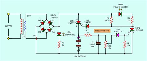 Battery Charger Circuits Schematic