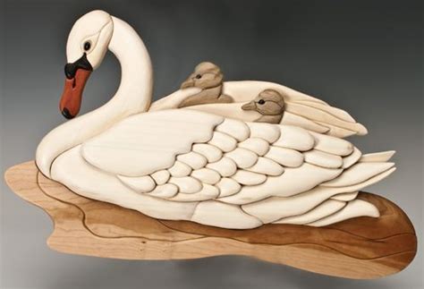 Kathy Wise Intarsia Swan And Chicks Intarsia Wood Patterns Intarsia