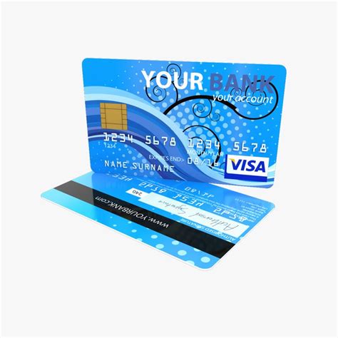 And may be used everywhere visa debit cards are accepted. credit card 3d model