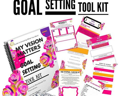 Your Vision Checkup Workbook Etsy Vision Board Kit Vision Board Party Goal Setting