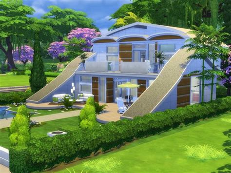 Curved House By Guardgian Sims 4 Residential Lots