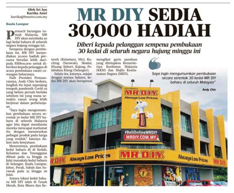 Mr diy, which opened its first store in malaysia in 2005, runs more than 588 outlets across the country, according to its website. MR.DIY Opens 30 New Stores Across Malaysia with Giveaways ...