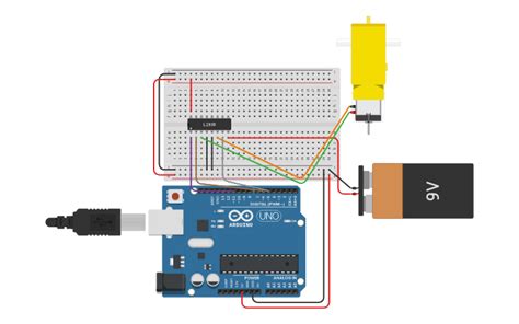 Circuit Design Prática 4 Motorl293d Tinkercad