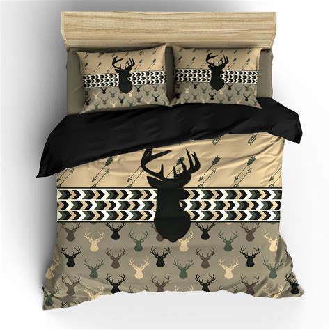 Patterns and plain, all prices to make you feel like a queen! Custom Personalized Camo Colors Deer Head & Antler Bedding Set