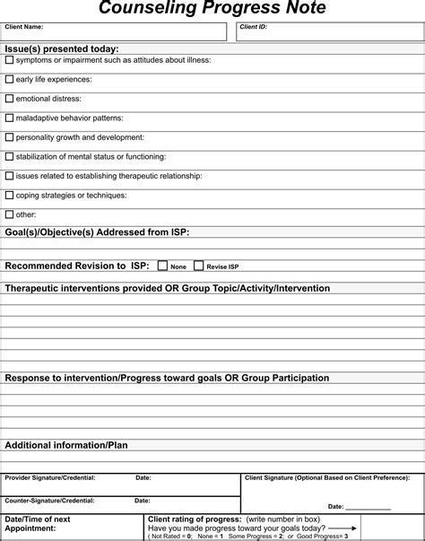 Therapy Counseling School Counseling Notes Template Letter Templates