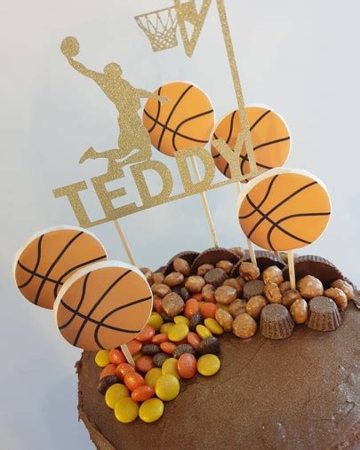 Basketball Edible Icing Cake Toppers Design 1 Incredible Toppers