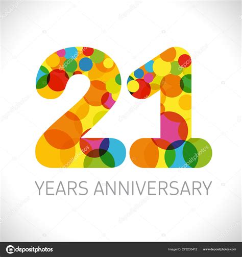 Anniversary Numbers Years Old Multicolored Logotype Congrats Age Greetings Congratulation Stock