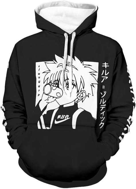 Hunter X Hunter Killua Mens Sweatshirt Fleece Soft Pullover Hoodie