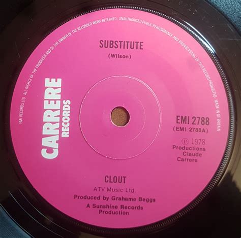 Clout Substitute 1978 Solid Centre Vinyl Discogs