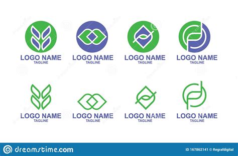 Set Of Company Logo Design Ideas Vector Stock Vector Illustration Of