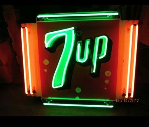 7up Neon Sign Vintage Neon Signs Vintage Ads Love Neon Sign 7up Neon Nights Fluorescent