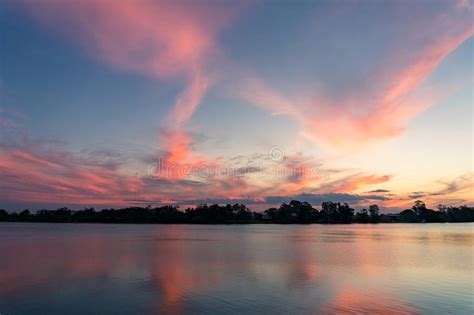 Beautiful Sunset Over Water Stock Image Image Of