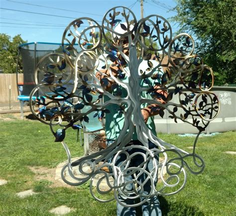 Metal Tree Of Life Wall Art Large Outdoor Tree Of Life Wall Etsy In