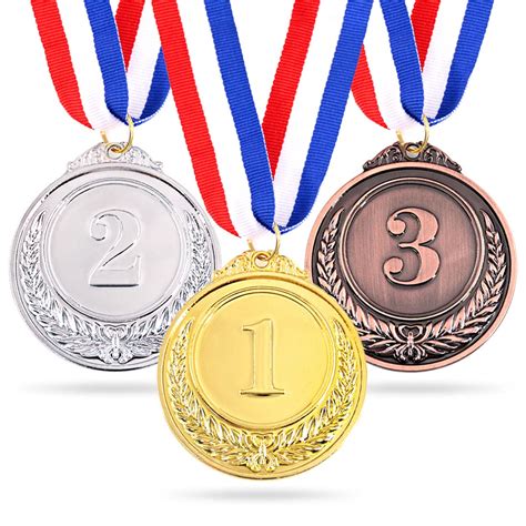 Buy Swpeet Metal Gold Silver Bronze Award Medals With Ribbon Olympic