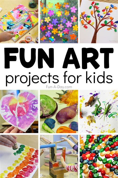 Easy And Fun Art Projects For Kids To Do At Home Or School Fun A Day