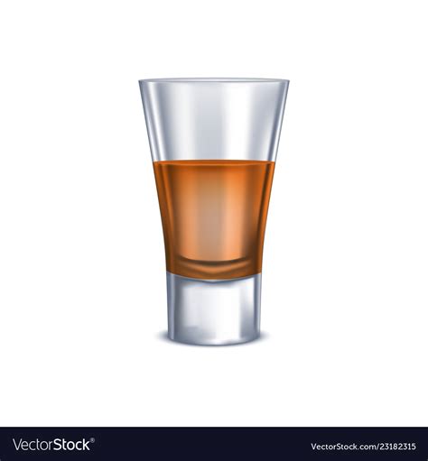 Realistic Detailed 3d Full Shot Glass Royalty Free Vector