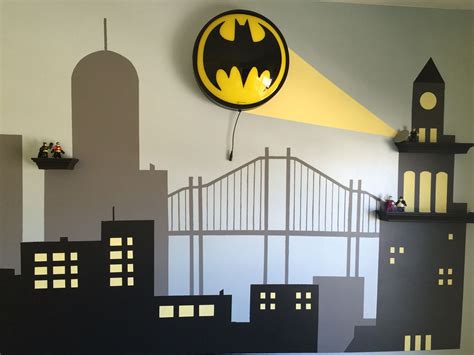 Gotham City Bedroom Diy Surprise For My Son Batman Room Batman