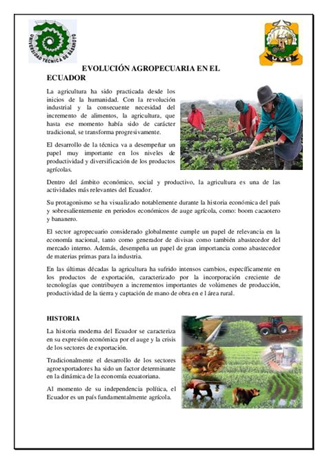 Doc EvoluciÓn Agropecuaria En El Ecuador Mariana Tania