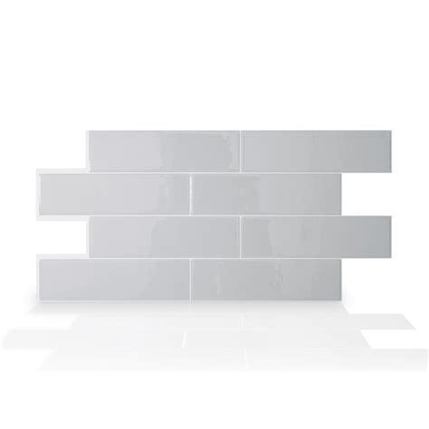 Use a cleaning spray or soap and water to. Smart Tiles Oslo 22.56 in. W x 10.88 in. H Gray Peel and ...