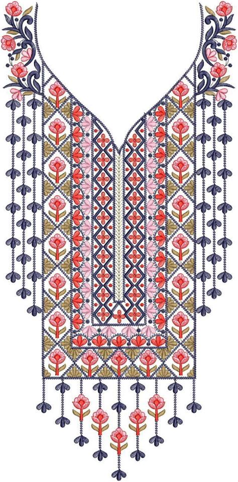 Arabian Jalabiya Neck Gala Embroidery Design Embroidery Neck