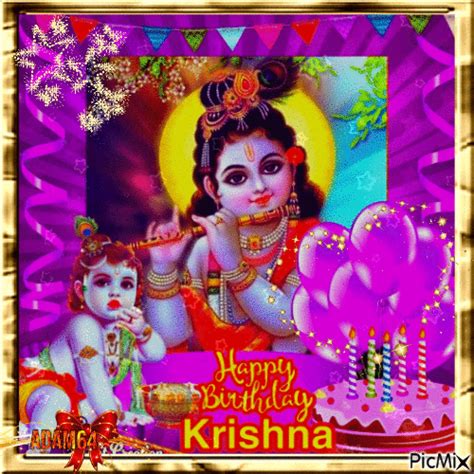 Happy Birthday Krishna  Animé Gratuit Picmix