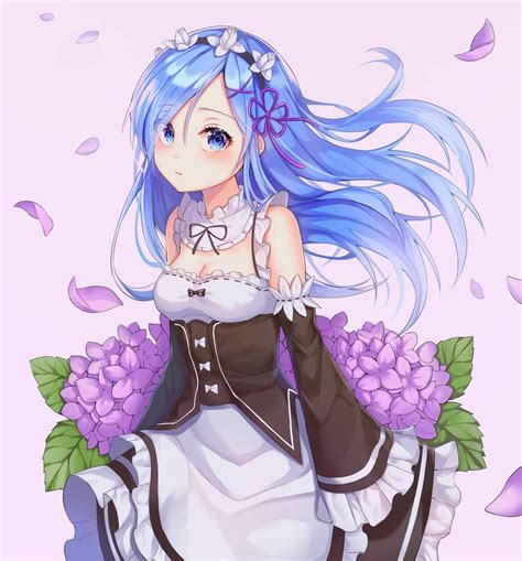 Long Haired Rem Rezero Animeblush