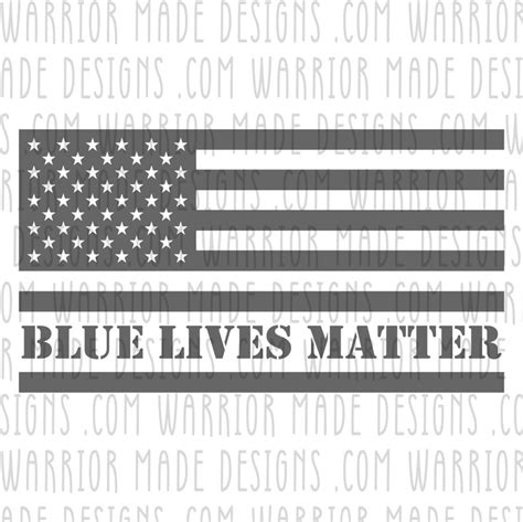 Blue Lives Matter American Flag Svg Great For Cricut Vinyl Etsy
