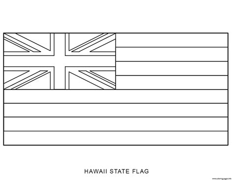 Honolulu tourist destinations luau coloring pages black. Hawaii Flag US State Coloring Pages Printable