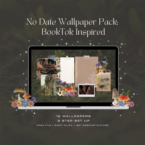 Wallpaper Desktop Wallpaper Pack Booktok Inspired No Calendar Instant